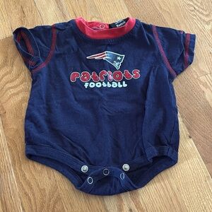 Navy Blue Patriots Body Suit (Size 3-6 Months)